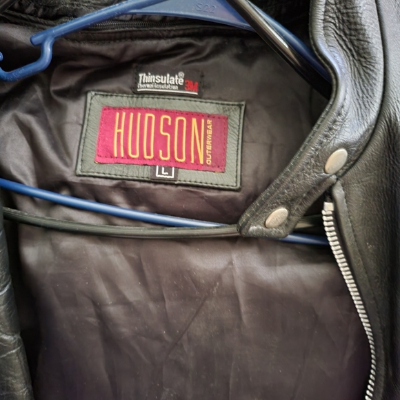 Mens black leather jacket - Picture 2 of 2